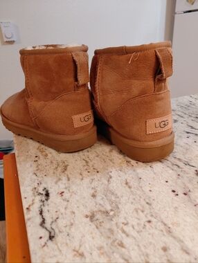 UGG Chestnut Suede Lace Up Ankle Boots